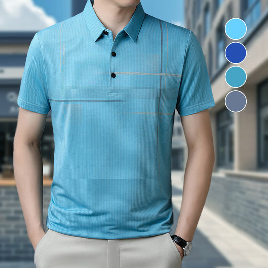 👔 Men's Handsome Polo Shirt-Buy 3 Get 1 Free👕Herren lockeres, kühles und atmungsaktives Hemd mit Kragen
