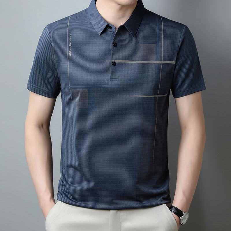 👔 Men's Handsome Polo Shirt-Buy 3 Get 1 Free👕Herren lockeres, kühles und atmungsaktives Hemd mit Kragen