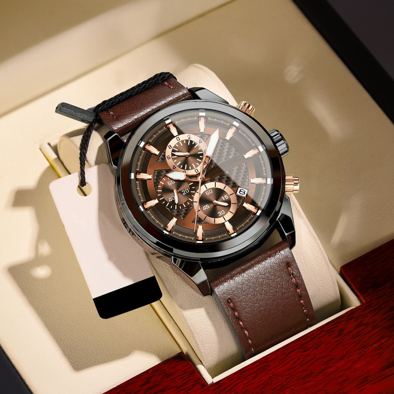 ✨2025 Brandneues Design - Heute mit 50% Rabatt kaufen!⌚Lässige elegante Herren Quarzuhr mit leuchtendem Zifferblatt