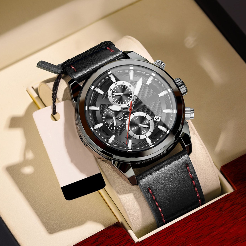 ✨2025 Brandneues Design - Heute mit 50% Rabatt kaufen!⌚Lässige elegante Herren Quarzuhr mit leuchtendem Zifferblatt