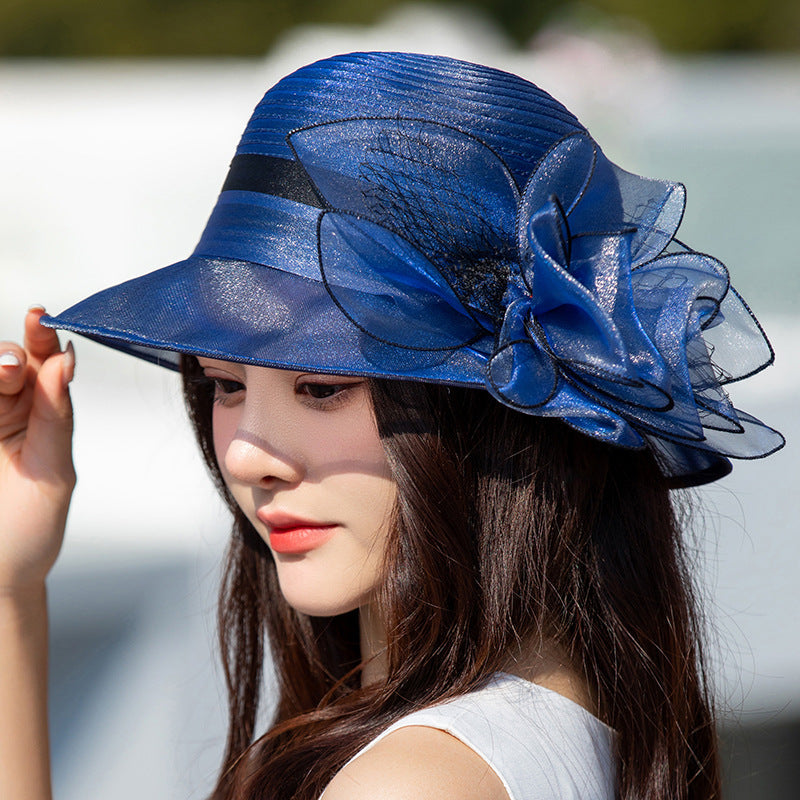 🌞2025 Summer New👒Elegant Wide Brim Flower UV Protective Hat