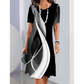 ✨Sommermode👗Aussehende dünne Frauen lässige lockere florale 3D digital bedruckte Rundhalsausschnitt Kleider