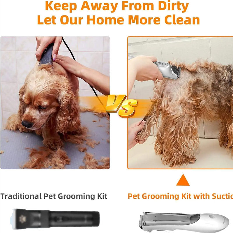 ⏳Begrenzte Zeit 50% Rabatt💥Sicher ohne Haare zu verheddern 🐕🐕🐕💘 Elektrischer Haustierrasierer mit Absaugung