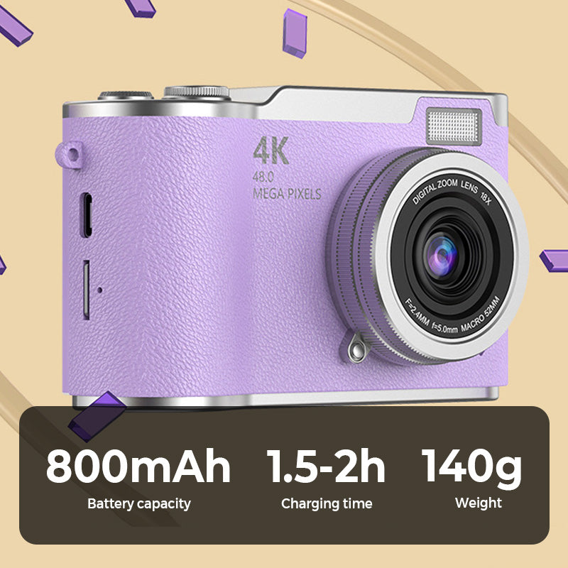 🌈4K HD Flip-Screen Digitalkamera📸