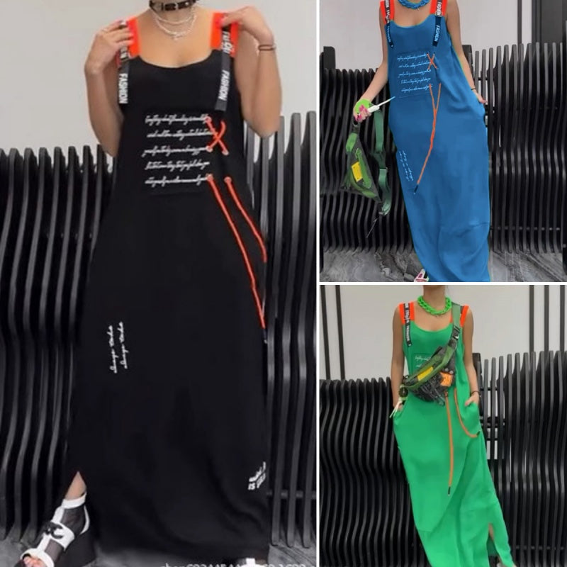 💖LAST DAY SALE 50% RABATT💖Lässiges bedrucktes ärmelloses Kleid für Frauen