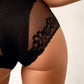 Sexy Damen-Slip aus floraler Spitze und Netzstoff
