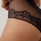 Sexy Damen-Slip aus floraler Spitze und Netzstoff