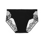 Sexy Damen-Slip aus floraler Spitze und Netzstoff