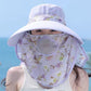 🔥Heißer Sommerschlussverkauf🌞Damen-Sonnenhut mit breiter Krempe und Gesichtsmaske👒