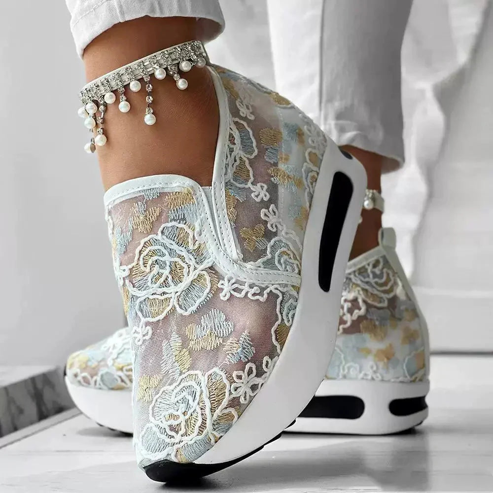 🌴Sommerangebote🌴 Sommerliche Mesh-Stickerei-Loafer