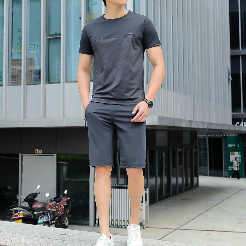 🔥Sommerrabatt von 50%🔥Herren-Sommer-Trainingsanzug mit Kurzarmshirt & Shorts