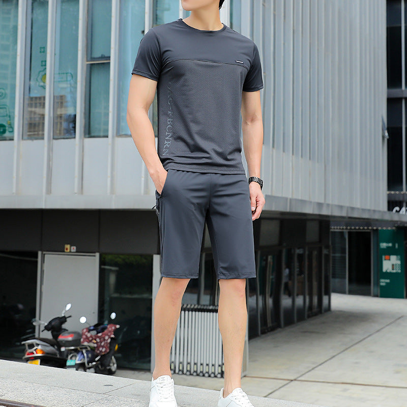 🔥Sommerrabatt von 50%🔥Herren-Sommer-Trainingsanzug mit Kurzarmshirt & Shorts