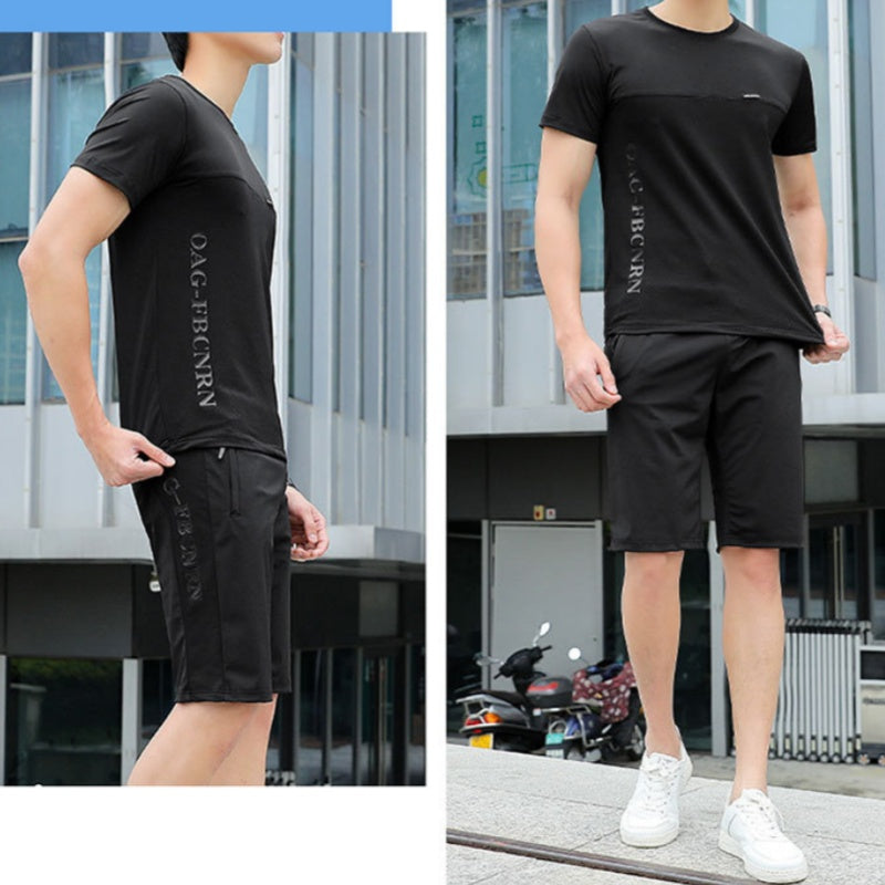 🔥Sommerrabatt von 50%🔥Herren-Sommer-Trainingsanzug mit Kurzarmshirt & Shorts