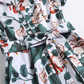 🍋Damen-Hemdblusenkleid mit Print, Hemdkragen, V-Ausschnitt und Bindeband