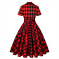 🍋Damen-Hemdblusenkleid mit Print, Hemdkragen, V-Ausschnitt und Bindeband