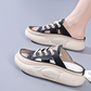 Atmungsaktive Slip-on-Sandalen mit Mesh und dickerer Sohle für Damen