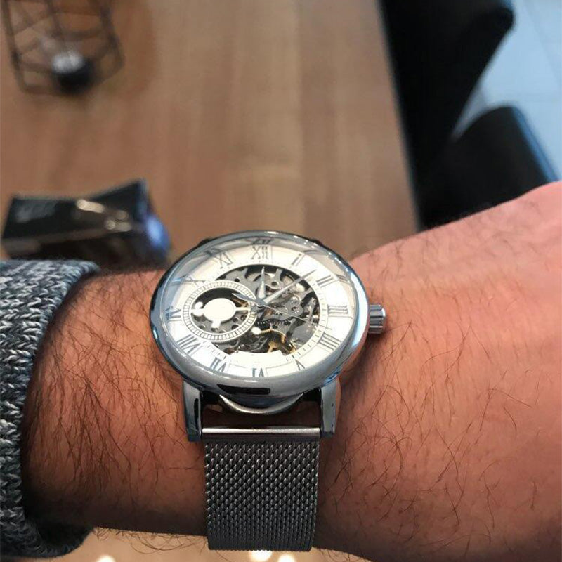 ❤️‍🔥mechanisches Herz❤️‍🔥Skelett-Herrenuhren mit mechanischer Lünette