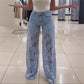💃Sommermode vorwärts🌸Gespleißte Jeans mit Spitze🔥
