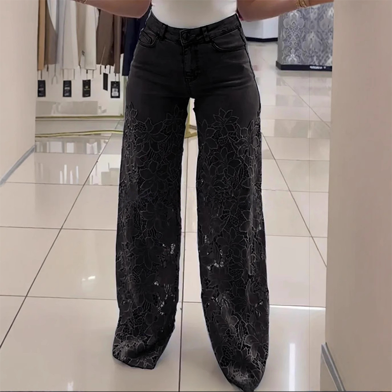 💃Zeitlich begrenzter Rabatt: 50 % Rabatt🌸Gespleißte Jeans mit Spitze🔥