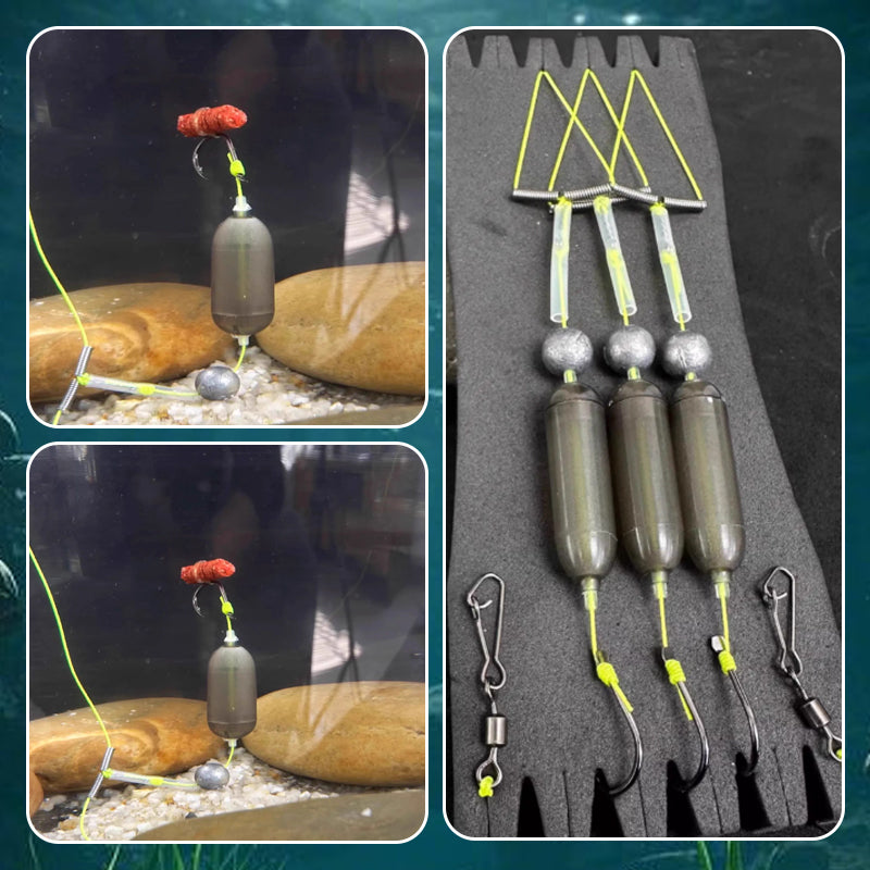 🎣2025 Heißer Verkäufer💥Driftstabile Grundmontage mit 3 Haken