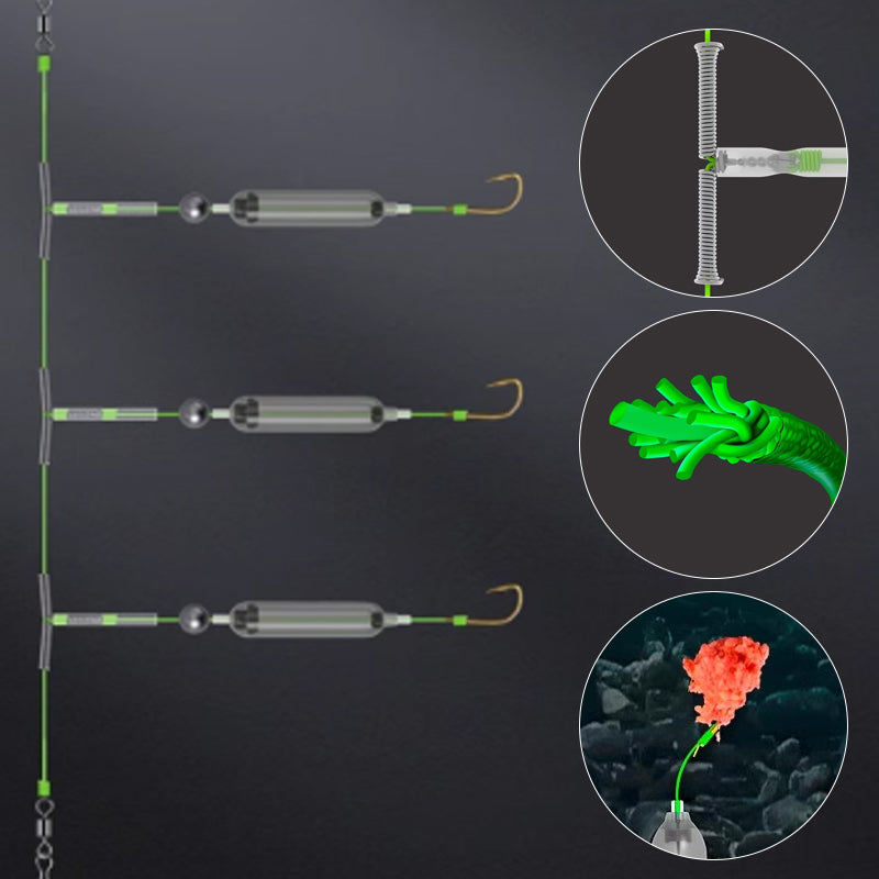 🎣2025 Heißer Verkäufer💥Driftstabile Grundmontage mit 3 Haken