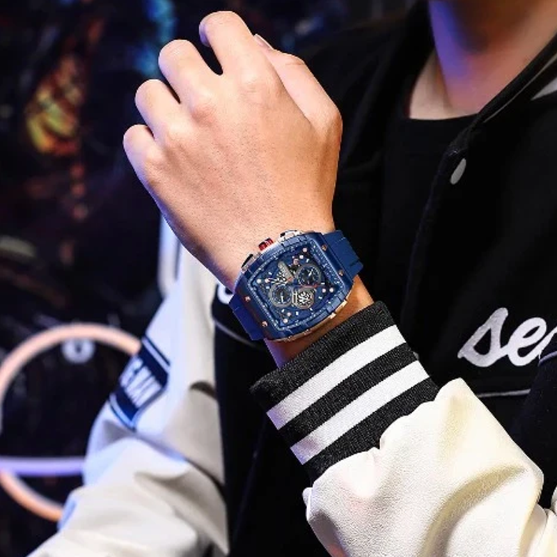 🌈Cyberpunk Futuristischer Stil⌚Multifunktionale Quarzuhr für Männer