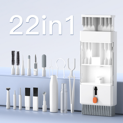 22-in-1-Präzisionsreinigungsset für Elektronik - enthält Tastatur, Bildschirm, Ohrhörer, Kameralinse und mehr