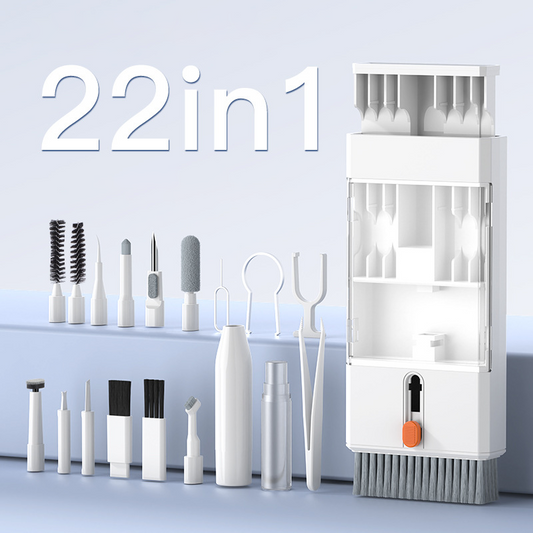 22-in-1-Präzisionsreinigungsset für Elektronik - enthält Tastatur, Bildschirm, Ohrhörer, Kameralinse und mehr