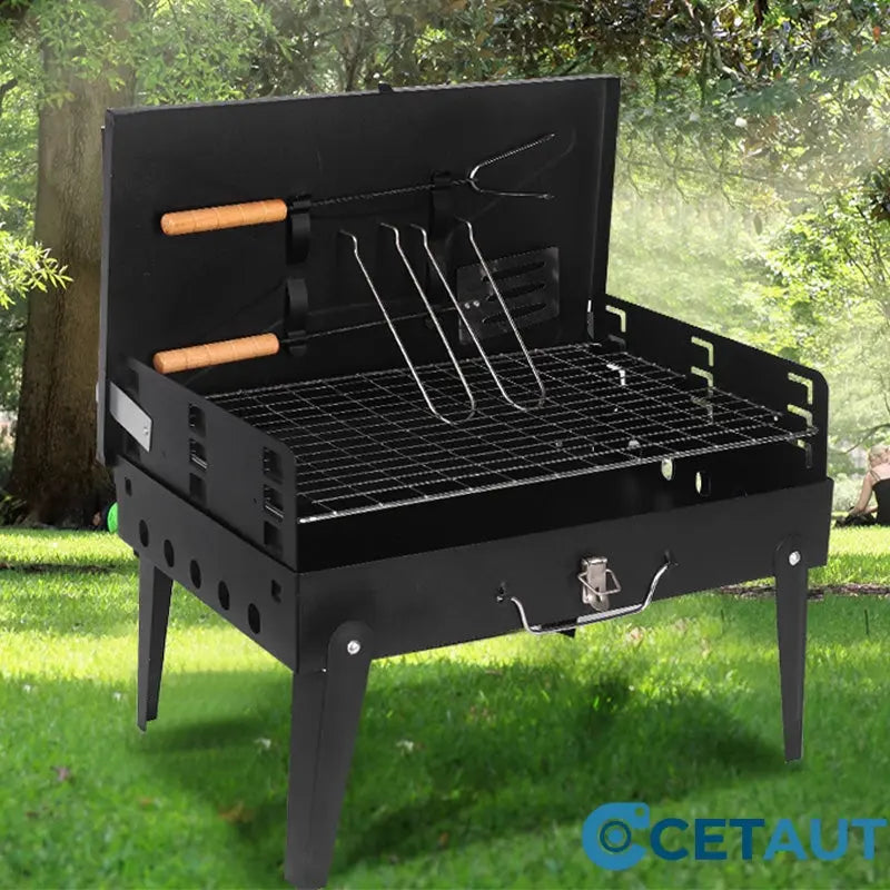 🔥 Tragbarer faltbarer Holzkohlegrill für Outdoor-Kochen