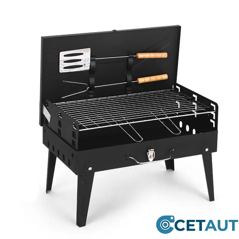 🔥 Tragbarer faltbarer Holzkohlegrill für Outdoor-Kochen