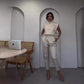 🫦Trendy Fashion Outfits für Damen mit kurzem Oberteil mit hohem Halsausschnitt und 3/4-langer Hose mit hoher Taille