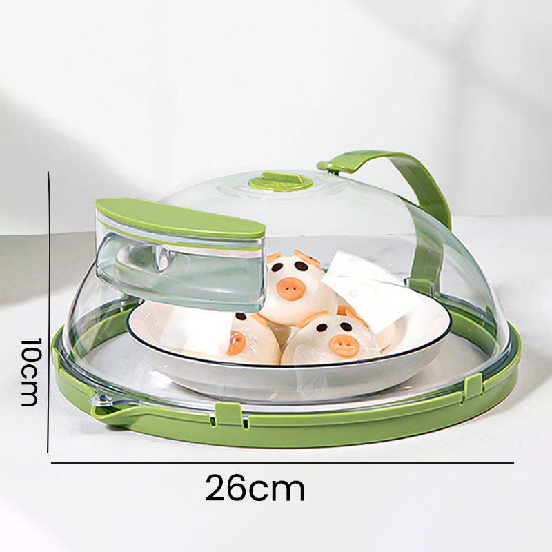 ⏳Begrenzte Zeit 50% Rabatt💥🫧💭✨Klare, spritzwassergeschützte, mikrowellengeeignete Abdeckung mit Wasserdampfer und Griff🫧💭✨