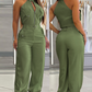💐Ärmelloses Crop-Top und High-Waist-Hose-Outfit für Damen