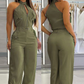 💐Ärmelloses Crop-Top und High-Waist-Hose-Outfit für Damen