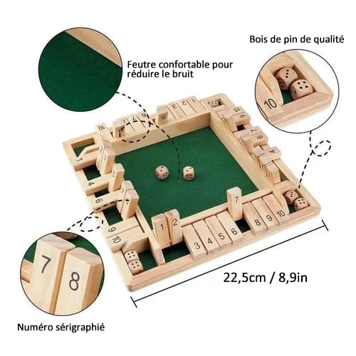 SHUT THE BOX - HOLZWÜRFEL-BRETTSPIEL🔥Viel Spaß beim Spielen mit Kindern