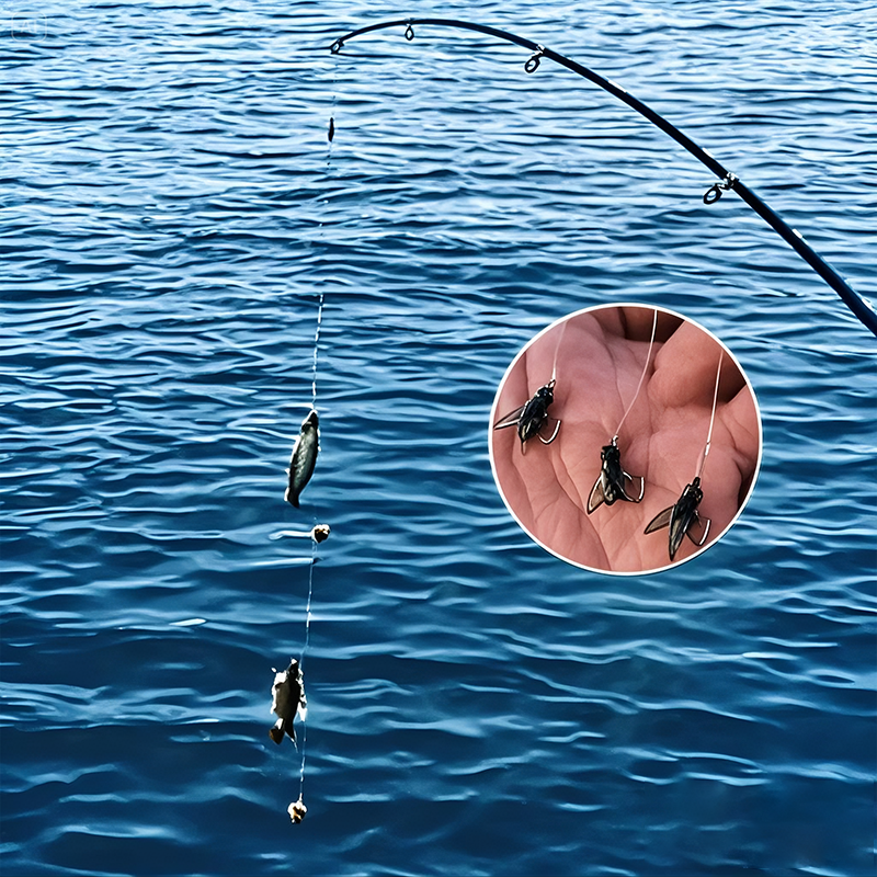 🎣Künstliches Fliegenfischköder-Set mit mehreren Haken
