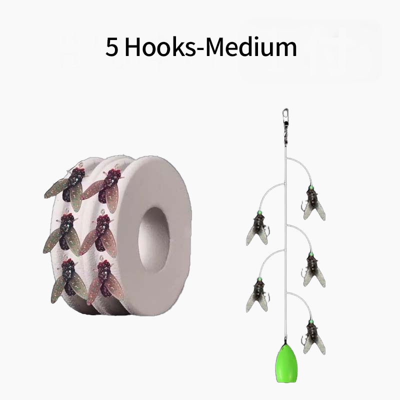 🎣Künstliches Fliegenfischköder-Set mit mehreren Haken