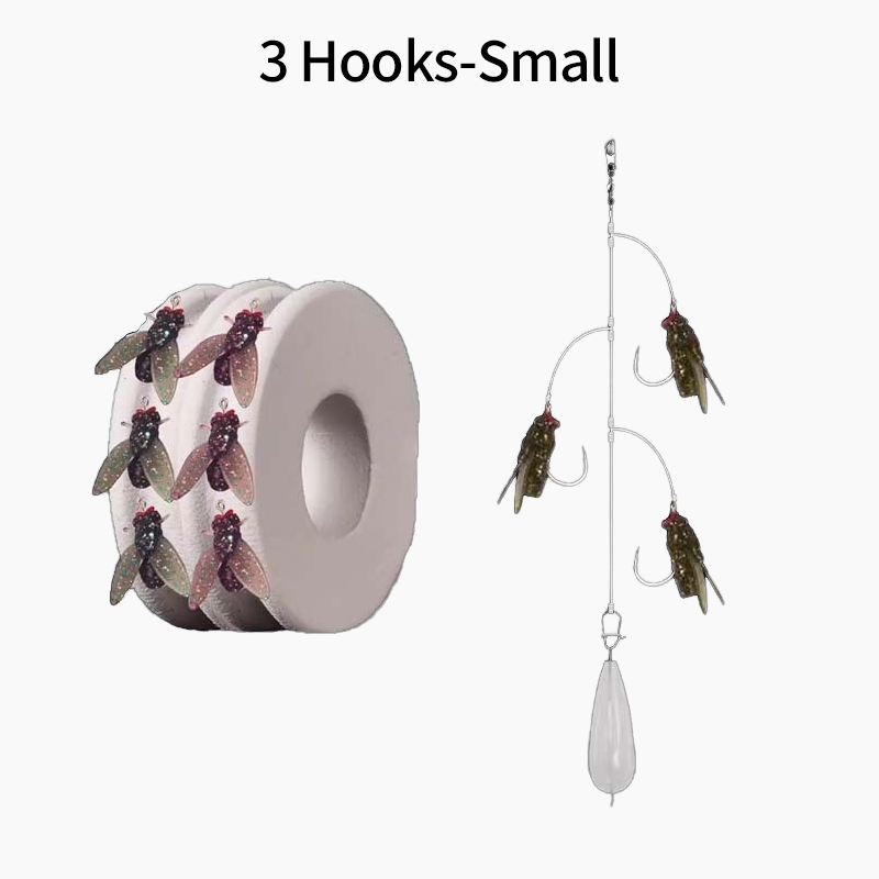 🎣Künstliches Fliegenfischköder-Set mit mehreren Haken