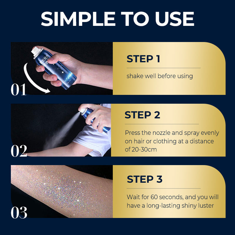 ✨Kaufe eins und bekomme eins gratis!Lang anhaltendes, glänzendes Glitzerspray für den Körper