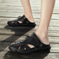 🏆Handgefertigt aus echtem Leder🥇Lässige Sandalen mit umklappbarem Fersenriemen für Herren