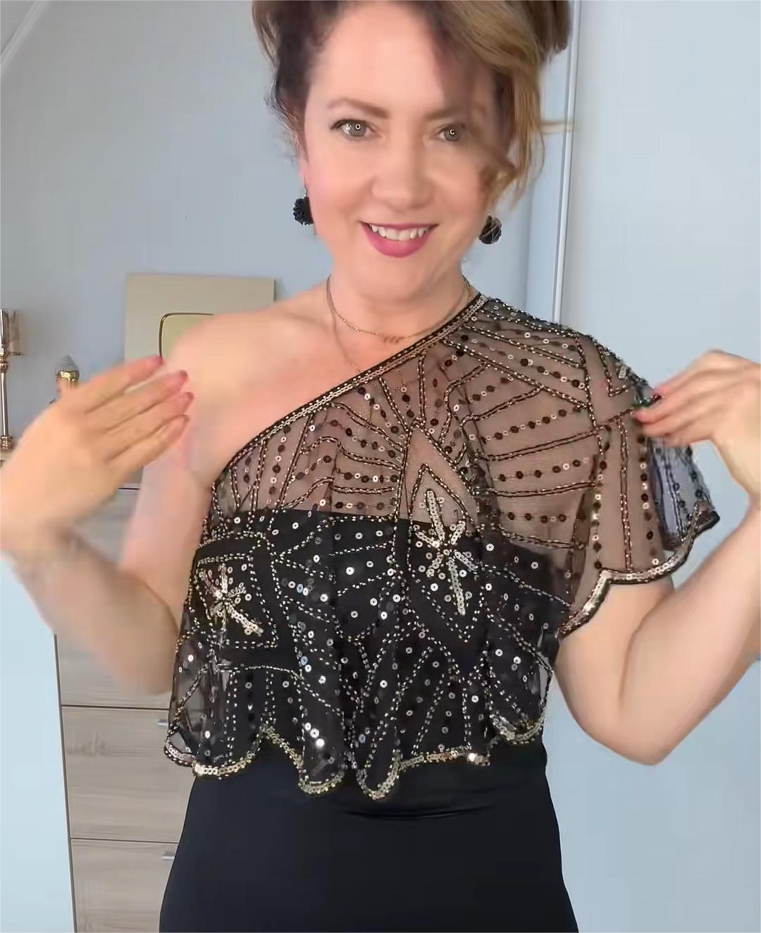 🔥 Letzter Tag 49 % RABATT - Vintage-Spitzen-Schal mit Perlen