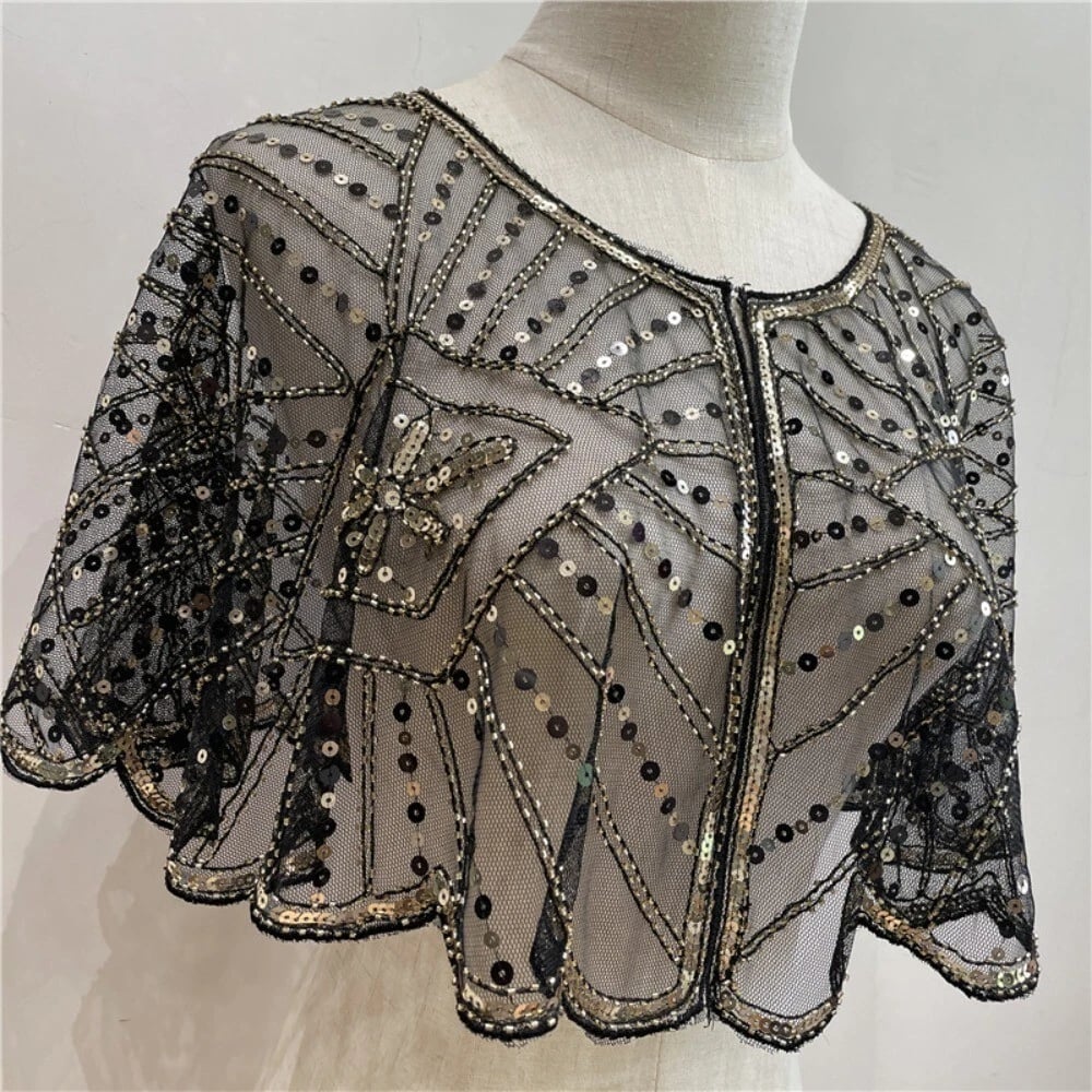 🔥 Letzter Tag 49 % RABATT - Vintage-Spitzen-Schal mit Perlen