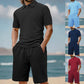 Zweiteiliges Herren-Set aus Freizeithemd und Shorts