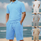 Zweiteiliges Herren-Set aus Freizeithemd und Shorts