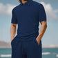 Zweiteiliges Herren-Set aus Freizeithemd und Shorts