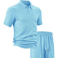 Zweiteiliges Herren-Set aus Freizeithemd und Shorts
