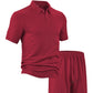 Zweiteiliges Herren-Set aus Freizeithemd und Shorts