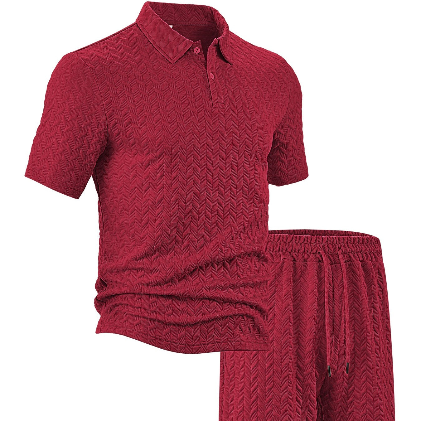 Zweiteiliges Herren-Set aus Freizeithemd und Shorts