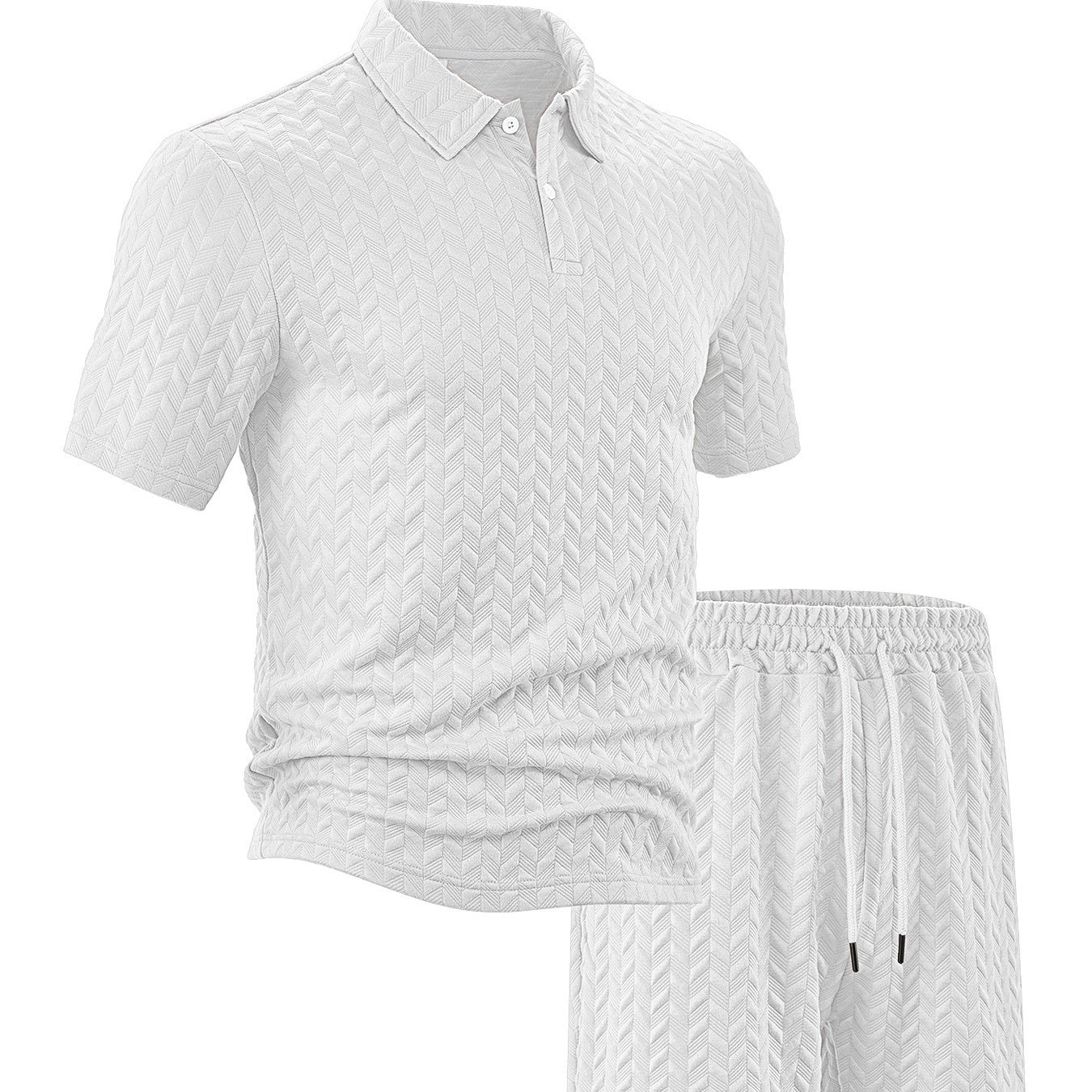 Zweiteiliges Herren-Set aus Freizeithemd und Shorts