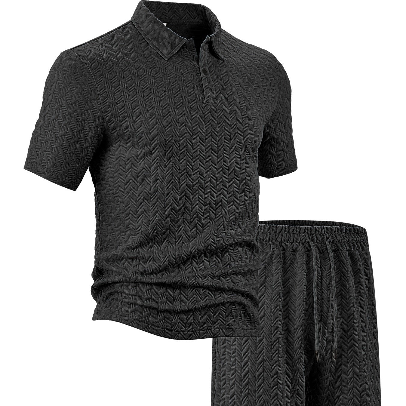 Zweiteiliges Herren-Set aus Freizeithemd und Shorts